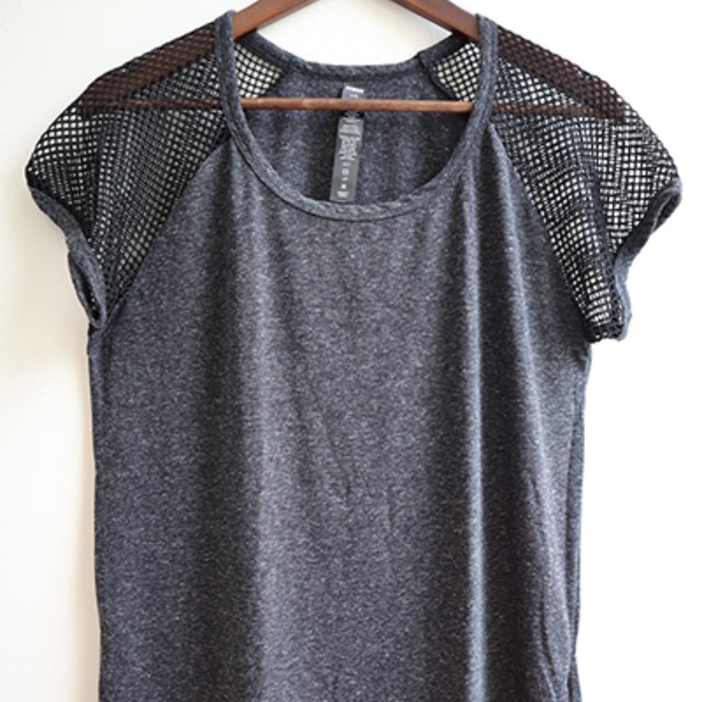 RBX Live Life Active Mesh Top, Black/Charcoal, Large